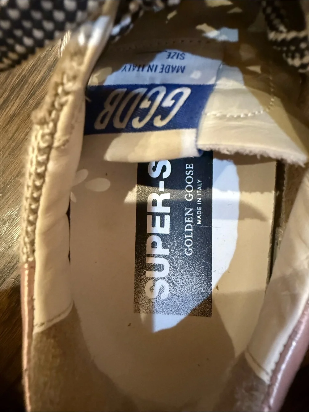 Golden Goose Kids Beige + Blk Checkered Lace Sneakers Says eu36 fits like Sz 4
